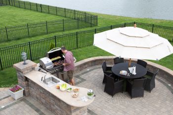 Outdoor Kitchen in Warren, Massachusetts by Shepherd Lawn Maintenance LLC