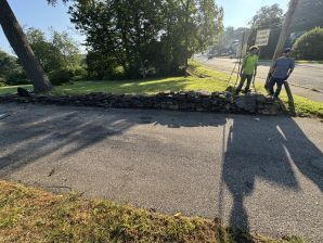 Stone Wall Rebuild in Spencer, MA (2)